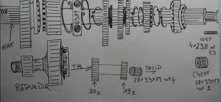 Schematy budowy skrzyni biegów Ursus C-4011/C-355/C-360