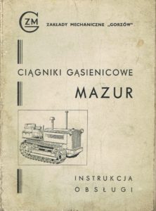 Book Cover: Ciągniki gąsienicowe Mazur instrukcja obsługi