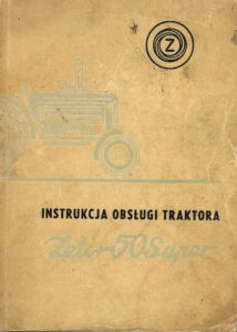 Book Cover: Instrukcja obsługi traktora Zetor 50 Super