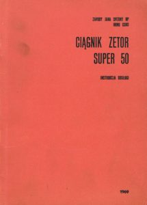 Book Cover: Ciągnik Zetor Super 50 instrukcja obsługi