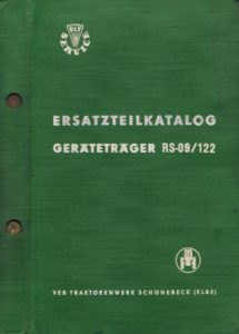 Book Cover: Ersatzteil-katalog Geratetrager RS09/122