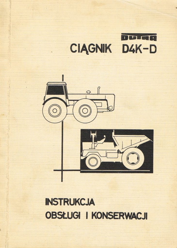 Book Cover: Ciągnik Dutra D4K-D instrukcja obsługi i konserwacji